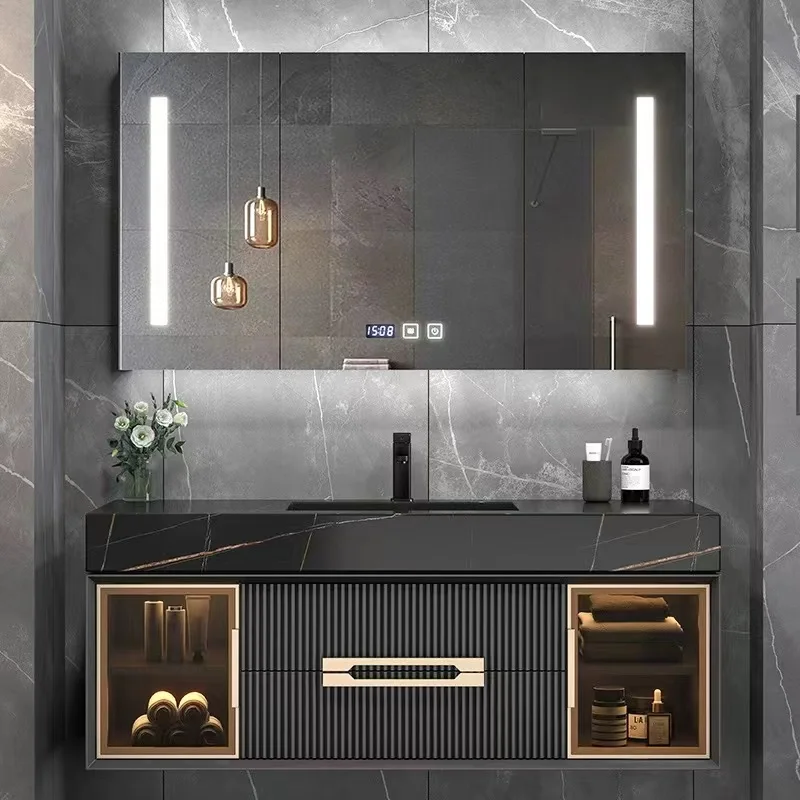 Luxury Sink Mirror Bathroom Cabinet Bathroom Vanity Design Single Basin ...