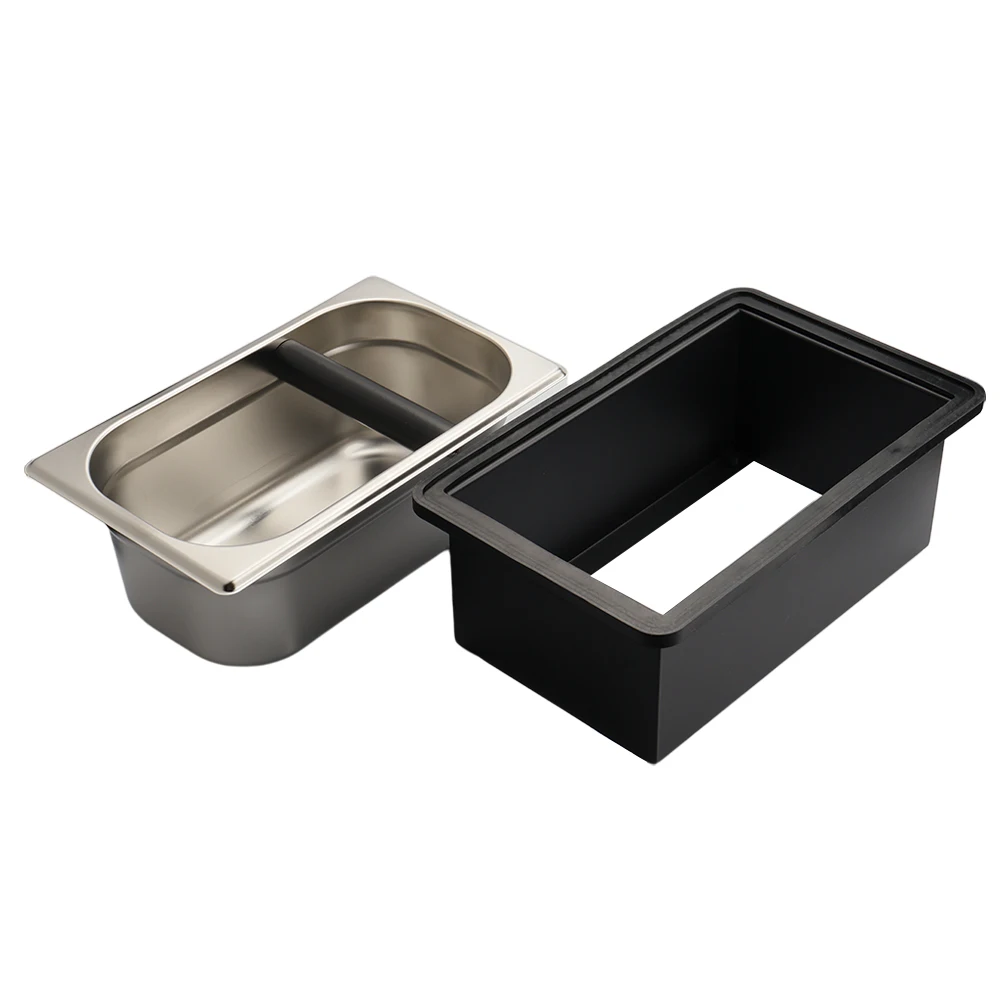 Новые аксессуары для бариста с резиновыми краями кофейный детонационный ящик из нержавеющей стали большая емкость
