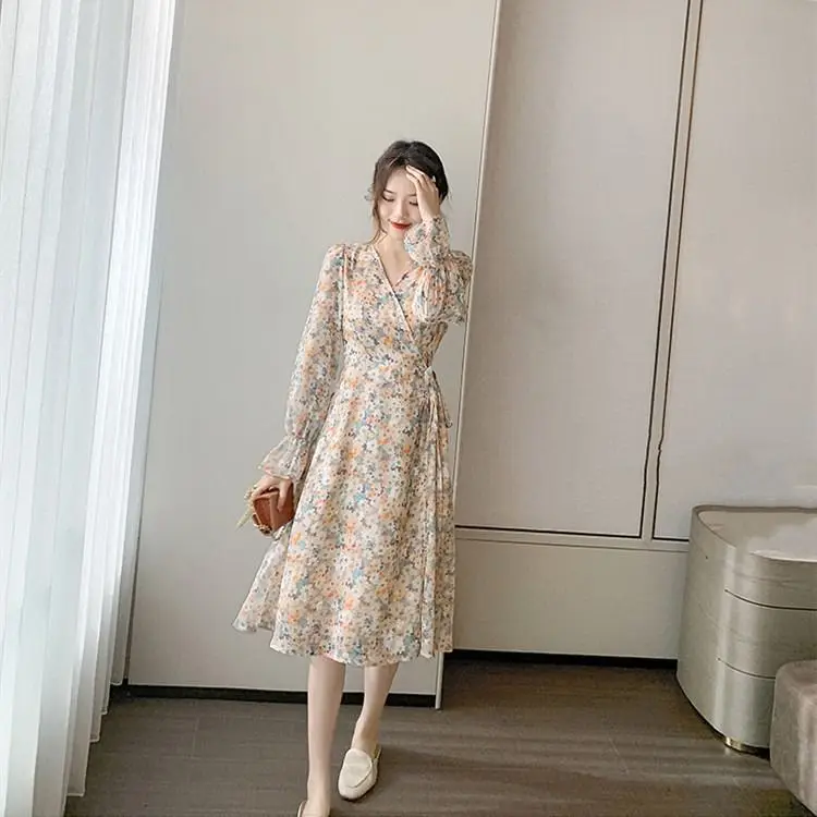 chinese dress ladies Long Sleeve Chiffon Gown By Cinderella Divine -CD0192 main image 0