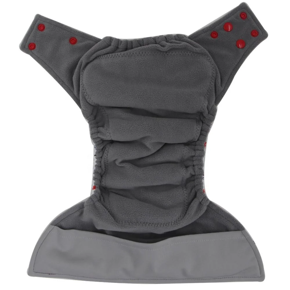 Стильный дизайн универсальные дышащие Экологичные многоразовые регулируемые детские тканевые подгузники aio с бамбуковым углем