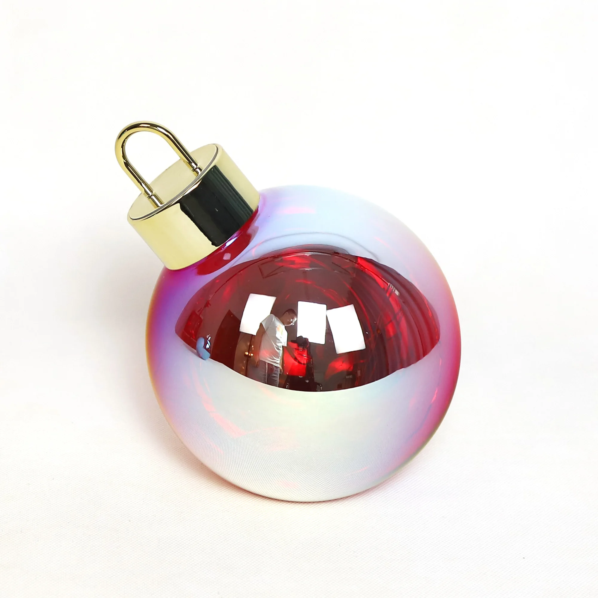 Luxury 20cm 25cm 30cm electroplating super quality led christmas light up glass ball led ground light crackle glass