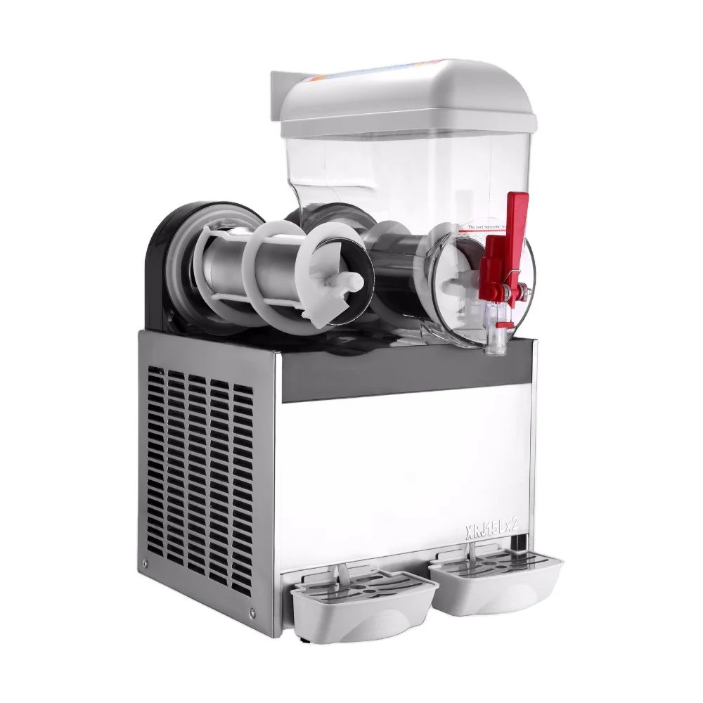 Commercial 2 Tank Frozen Drink Slush Slushy Making Machine Smoothie Maker 110v Buy Snow