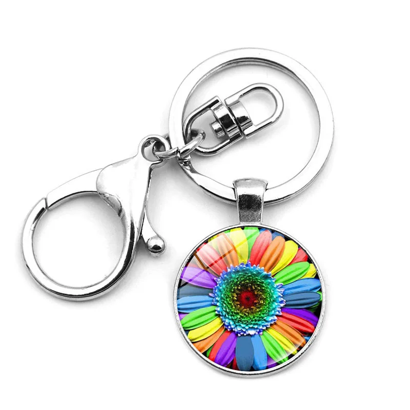 LGBT Rainbow Flag Design Key Ring - LGBTQ Pride Keychain