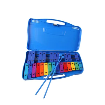 Easy carrying colorful 25 notes toy xylophone with chromatic metal keys percussion instrument piano for kids