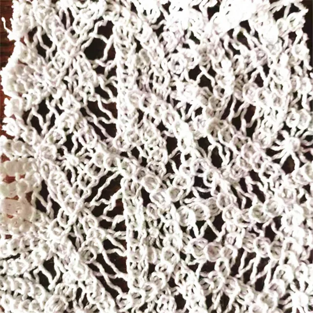 Цветная вышитая вязаная крючком ткань на заказ, хлопковый шнур, кружевная парчовая ткань для платья