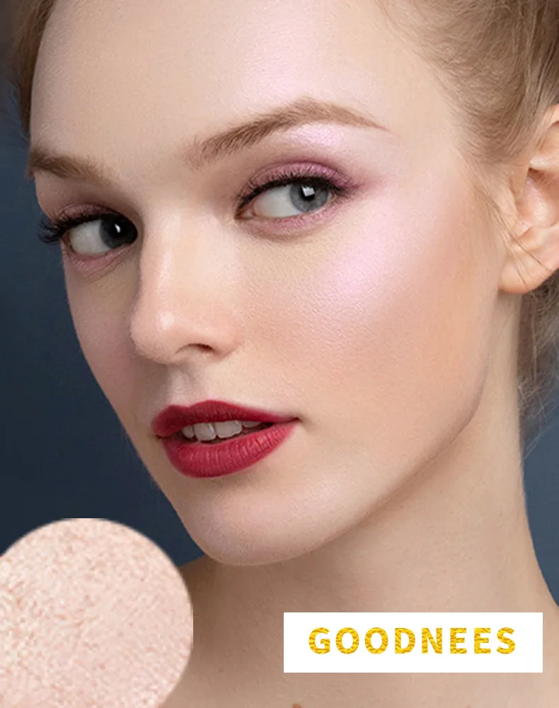 Wholesale Makeup Contour Highlight Blusher Paletttee Gold Shimmer