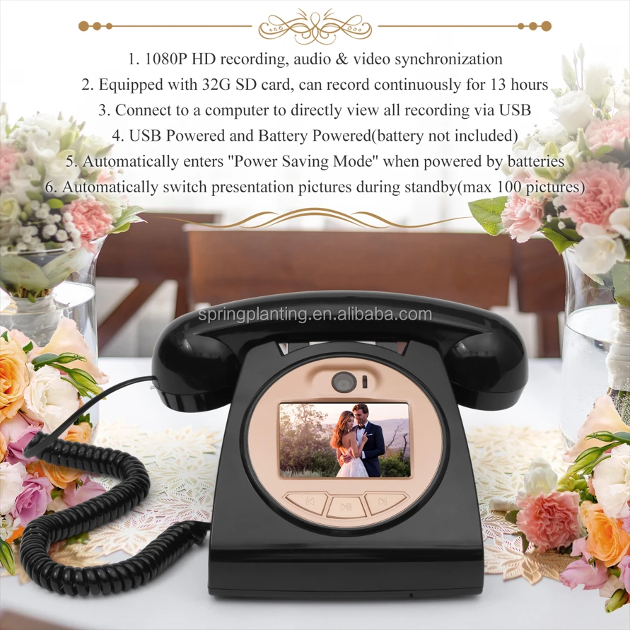 Livre D'Or Vidéo HD 3.5 Pouces – Enregistre Messages Audio/Video, 32 Go, Idéal Mariage & Anniversaires