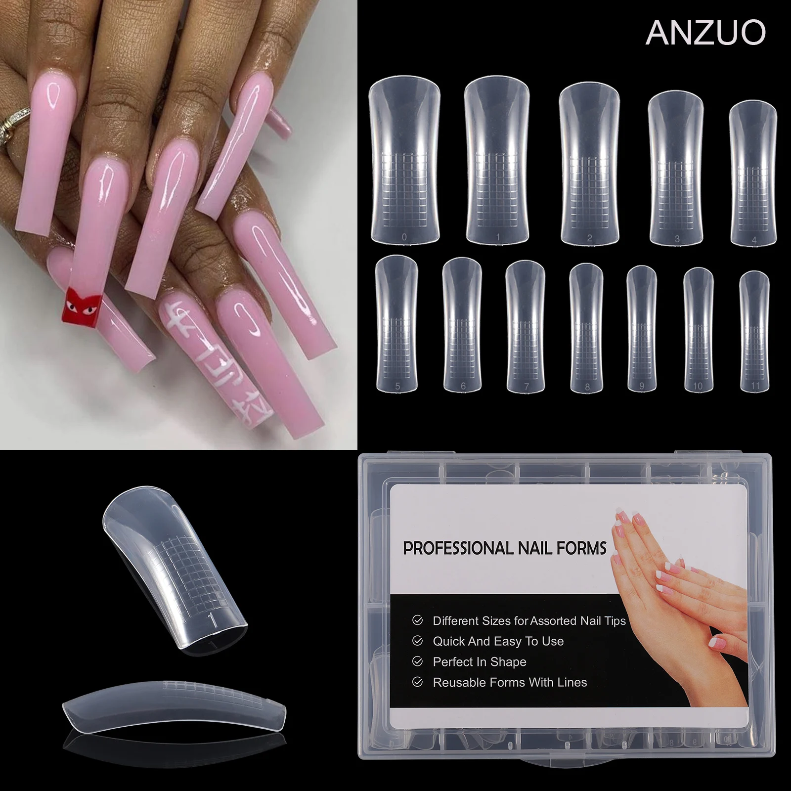 120pcs Nail Tips Finger Extension From Tips For Uv Gel Nail Dual Forms -  Buy Nail Extension Form Tips Clear,Nail Extension Dual Forms,Fake Nails  Upper Forms Product on Alibaba.com
