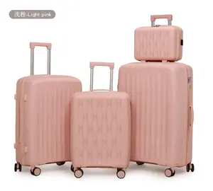 Luxury Hard-Shell Travel Luggage Set Lightweight PP Material Spinner Caster TSA Approval Manufacturer's Wholesale Cartons Trips