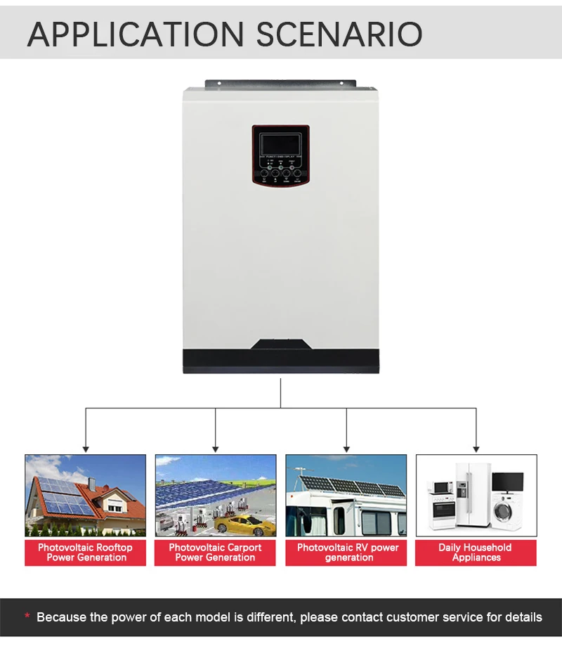 High Quality Hybrid Solar Inverter MPPT DC 24V 48V 220V 230V AC On Off Grid Power Inverter 3200W 3500KW 5KW 5500W