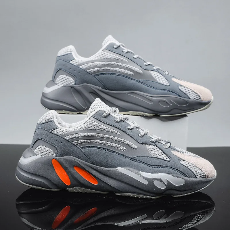 
 2021 модная трендовая Мужская обувь большого размера yeezy 700 повседневная обувь Мужская дышащая сетчатая спортивная обувь для бега  