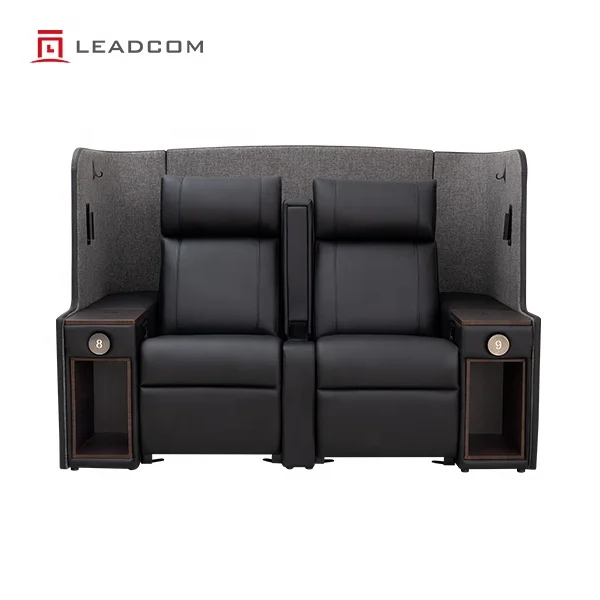LEADCOM LS-813B ZERO GRAVITY Premium Couple Seat Commercial Luxury Vip Electric Cinema Recliner Seat Cinema Chair