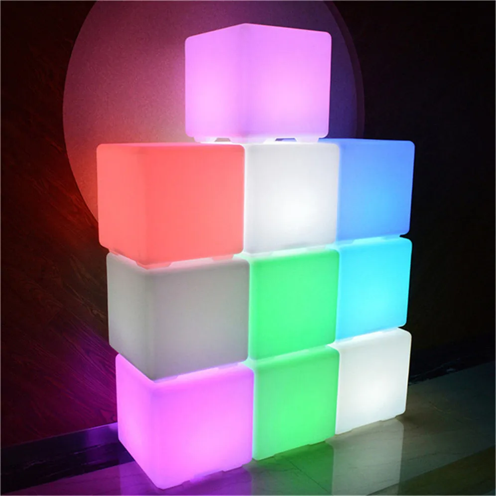 Rechargeable Illuminated Bar Tables Led Cube Chair Party Hire Glow Bar