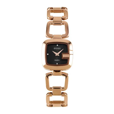 GUOU 8190 Women's Watch Trendy Square Quartz Timepiece