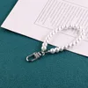 29 pure white glass beads white K door buckle