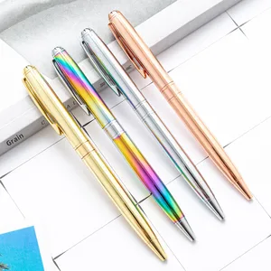 Custom Logo 1.0mm Metal Ballpoint Pen with Advertising Features Business Stationery & Sports Promotion Gift Pen