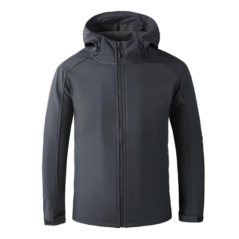 OEM Custom logo Lining Lightweight Windbreaker Uniform Waterproof Fleece Jumper Men's Outdoor Soft Shell Jacket