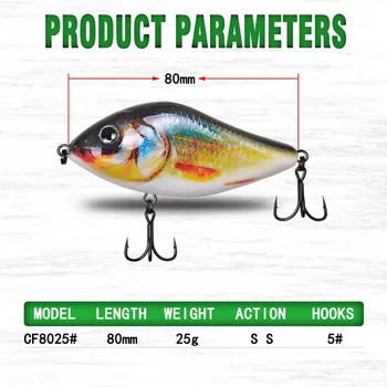 CHEERY Fishing Tackle Stainless Steel Artificial Hard Bait Lure Jerk Bait 6cm/8cm Wholesale Simulation Fake Bait – Hard Lure – view 4