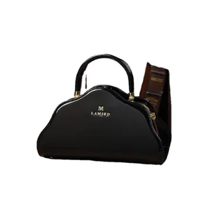 Trendy New Shiny Solid Color Simple and Atmospheric Crossbody Bag With Bill of Lading Shoulder for Women