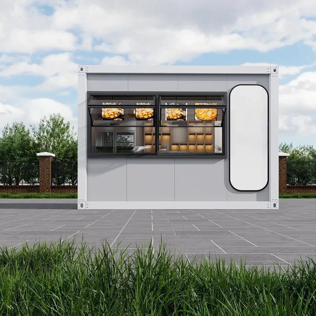 2025 Foshan Container Houses Detachable Prefabricated Mobile Home Office Kiosk Tiny House Food Truck Apple Cabin for Malaysia