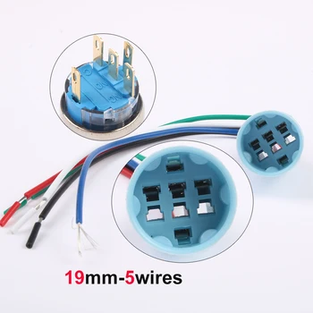 Pulsante Impermeabile Con Serratura ON/OFF In Acciaio Inox 16mm Con Spia LED 12V Perfetto Per Barche E Auto