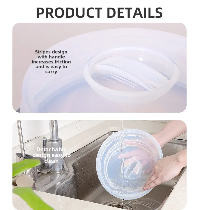 Everyday Retractable Silicone Transparent Cover Oil-Proof Heat-Resistant for Microwave Oven Daily Preservations Bowls Vegetables factory
