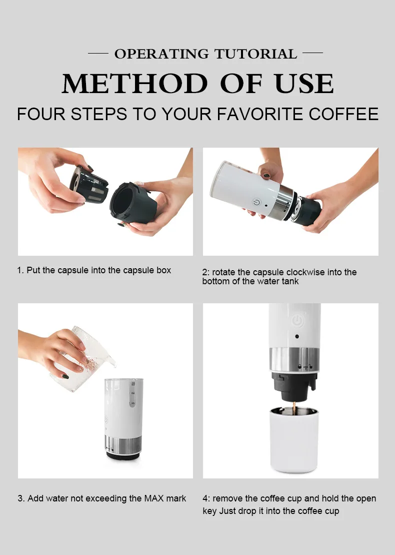 New Design Small Mini Portable Coffee Maker Machine Automatic Kcup