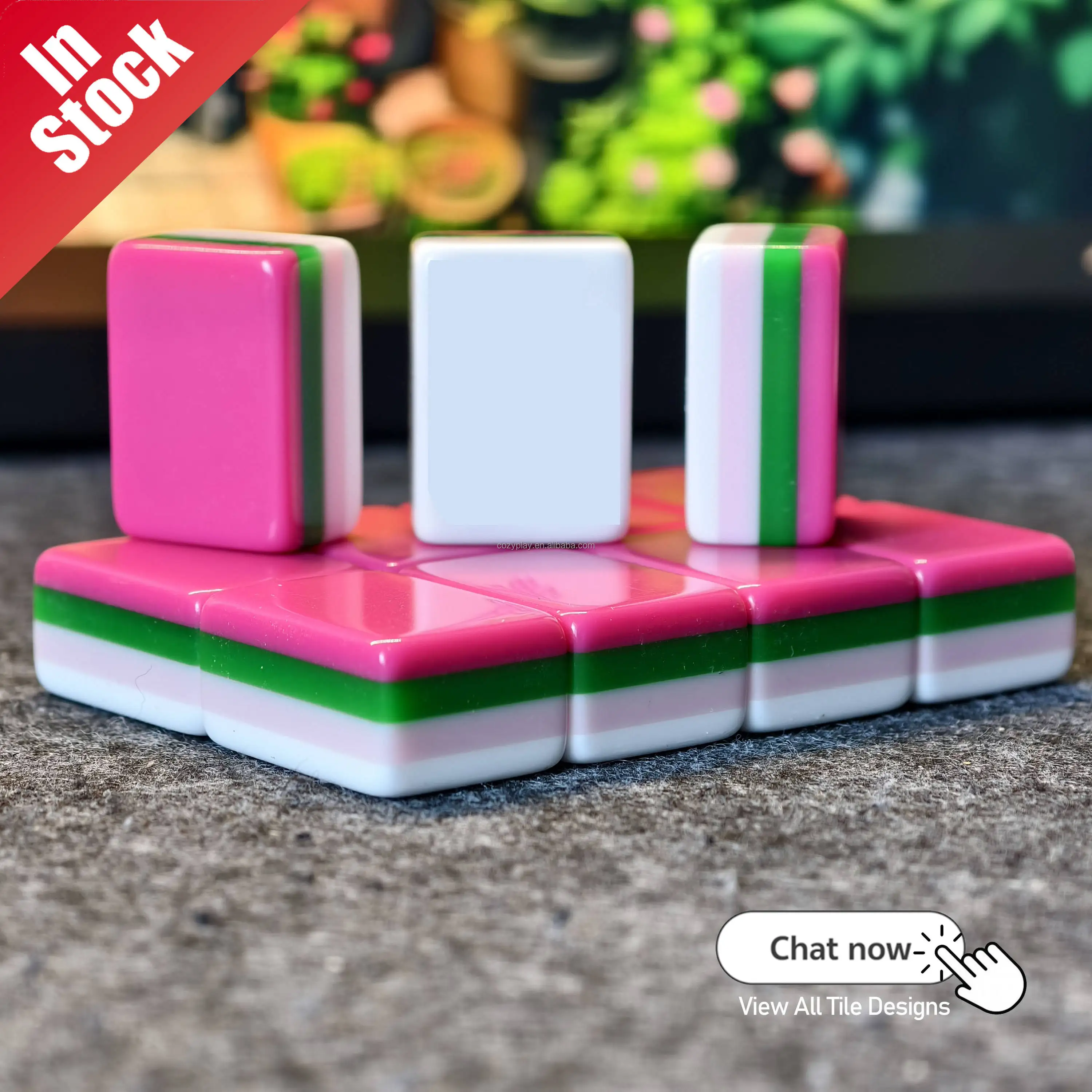Custom American Plastic Acrylic Luxury Mahjong Tiles Durable Water Resistant Game Gift