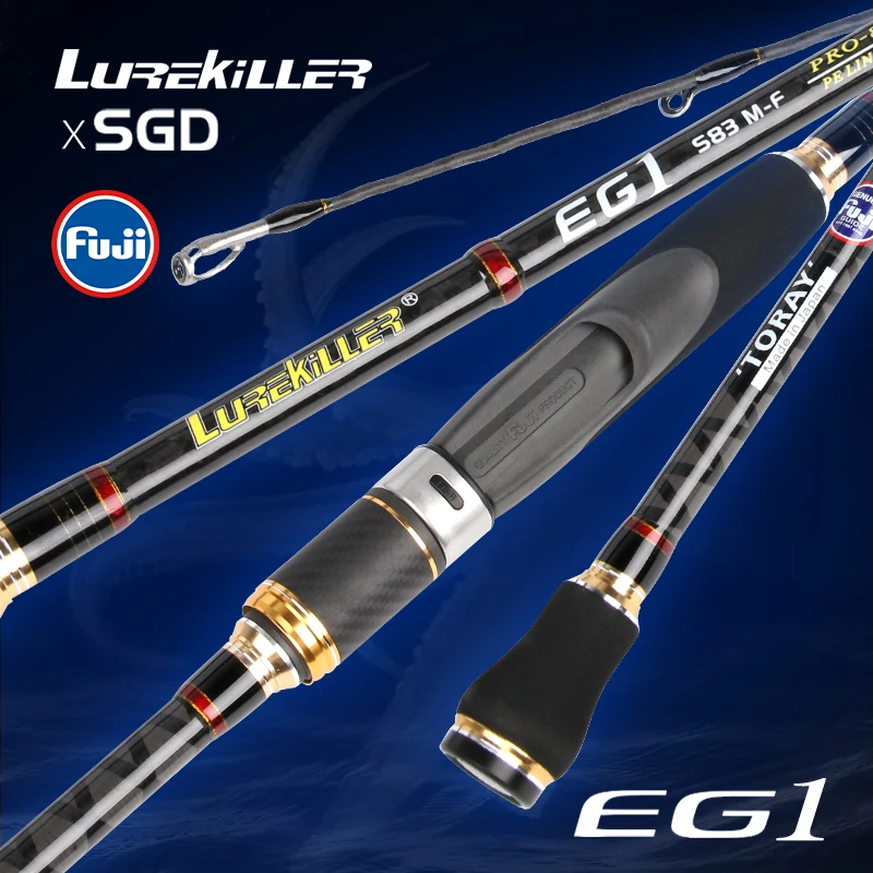 Lurekiller Japan Quality Full Fuji K guide Egi Rod Squid Lure Rod Spinning  Rod 832M/862M Pe 0.4-1.2 Squid Size #2-3.5 spin rod 762ML-2.28M