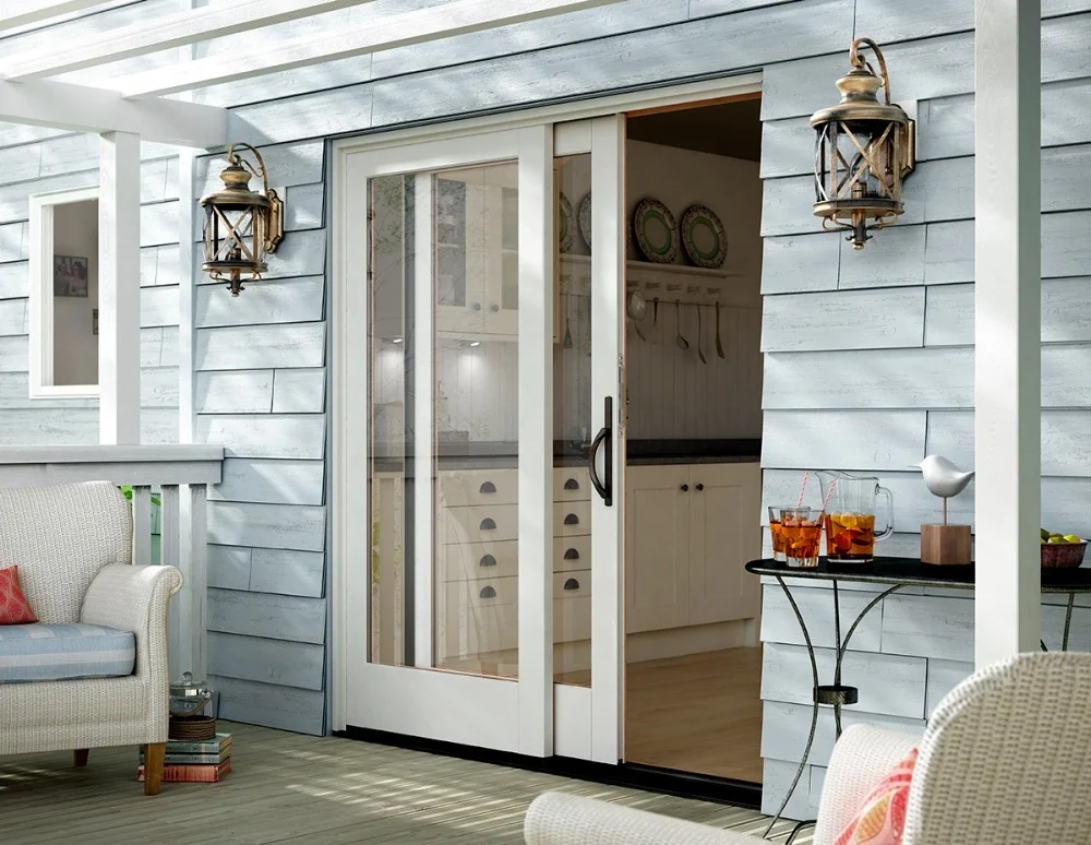 Aluminum Profile Sliding Doors for Balcony 90 Degree Glass Living Room Stainless Steel Modern Customizable Sound Insulation