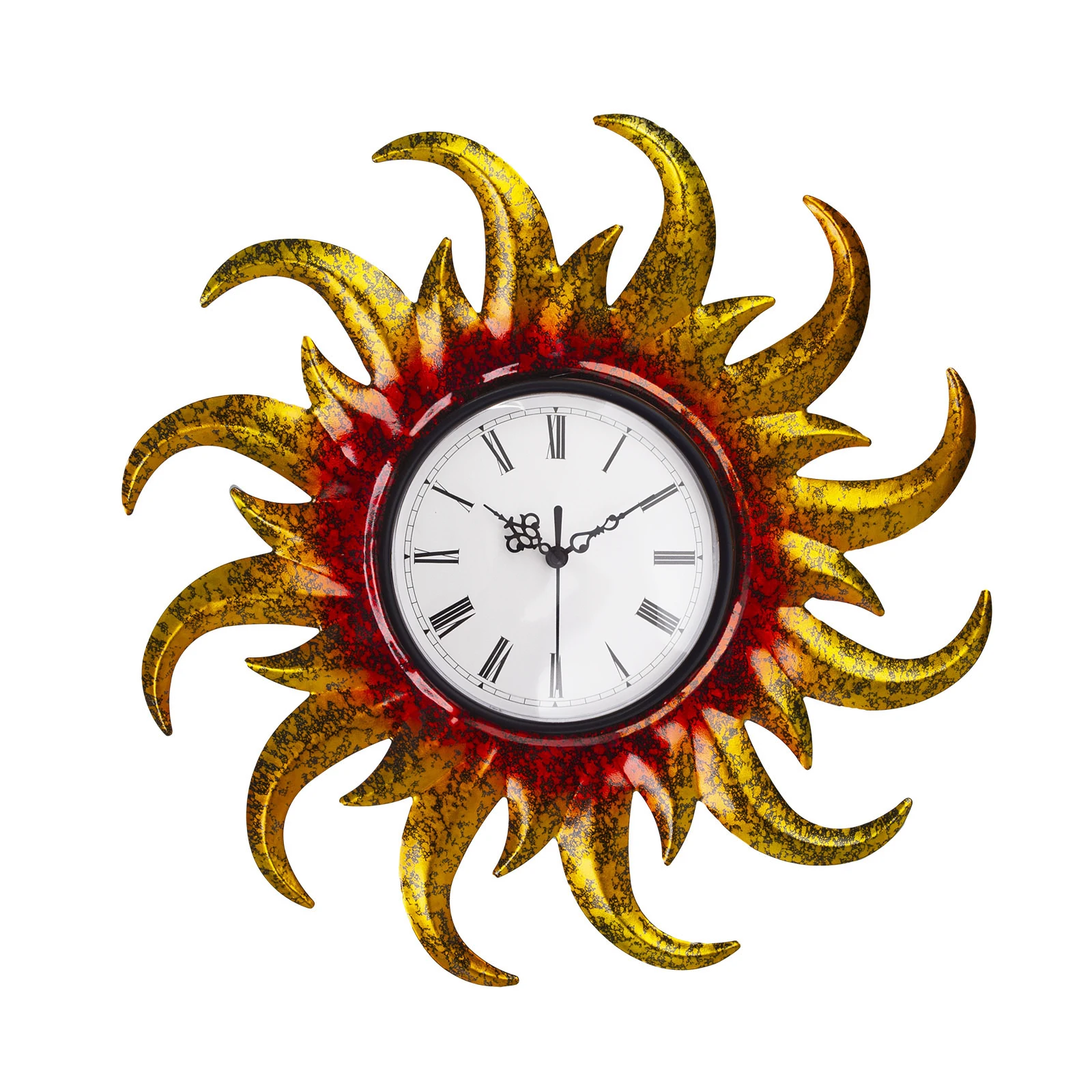 Indoor Outdoor Clocks, Silent Non-Ticking Sunflower Wall Clock for Patio, Home Decorations