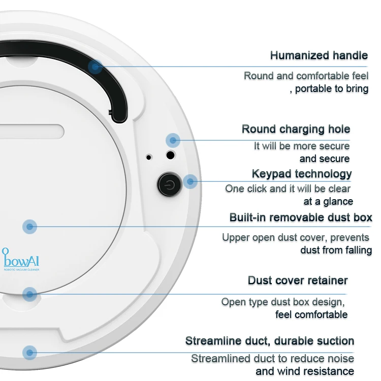 High Quality Made in China  Smart Home Appliances Electric Household Mopping Robot Smart Vacuum Cleaner