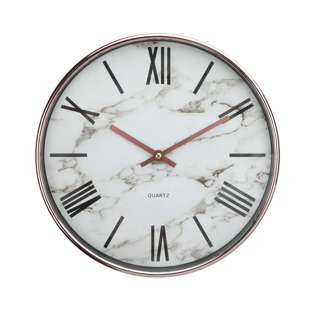 Modern Design European Style Luxury Marble Stone Clock Round Custom