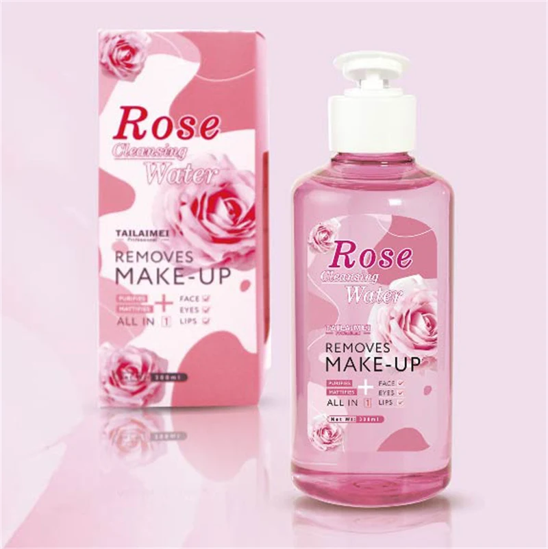 TLM Custom Private Label Makeup Rose Cleansing Water Make up Remover Liquid Hydrating Face Makeup Removing Water