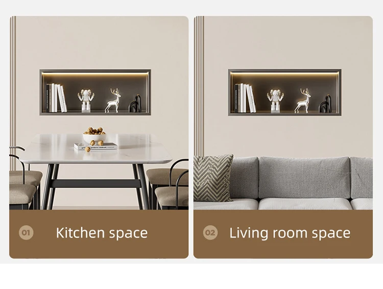 Stainless Steel Recessed Niche Electrostatic Coating Living Room Backsplash