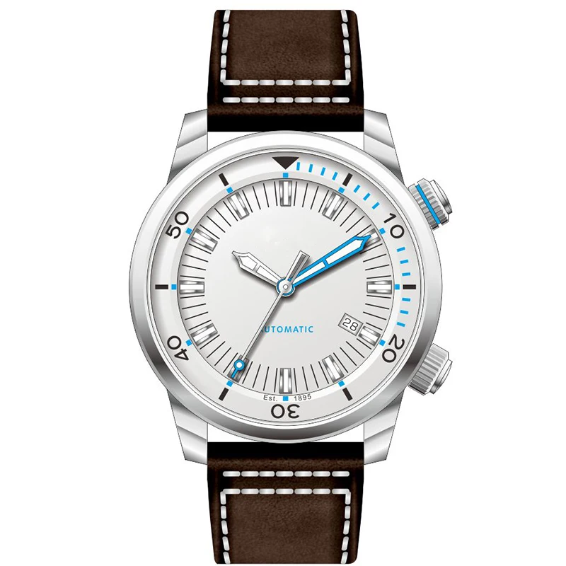 Stylish Classic Automatic Watch Turning Tension Ring Japan or Swiss Movement and 316L SS case U3028