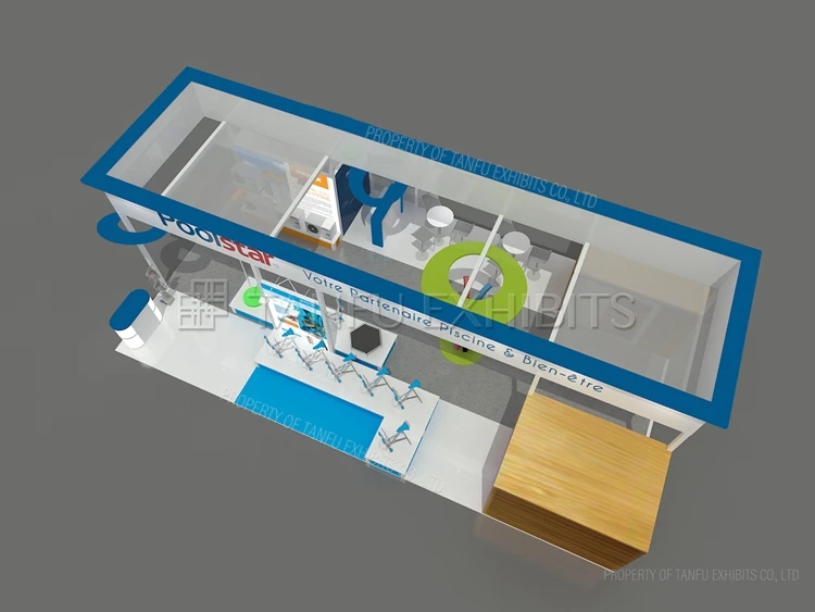 Modular Backdrop Exhibition Booth Rental Trade Fair Equipment Custom Sizes Customized Color Aluminum Fabric Construction Easy