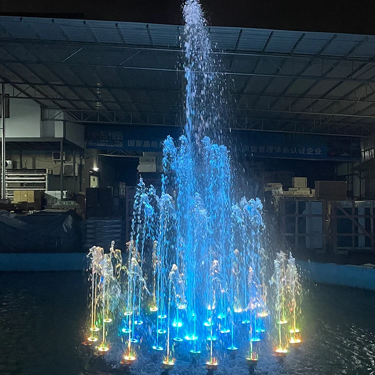 Customized Colorful Dancing Music Water Fountain African Style Metal Floating Pond Fountain