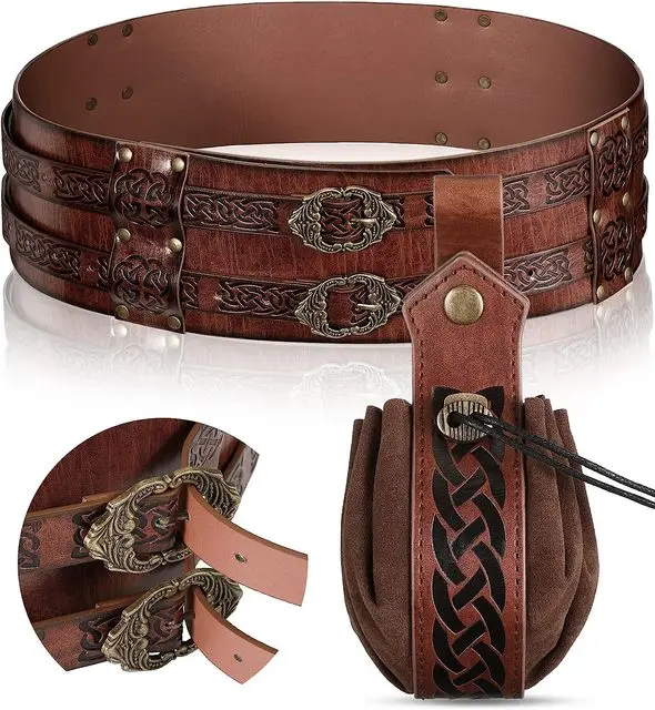 Ceinture Médiévale Femme – 328 Cm – Chaîne Métallique Ajustable – Pour Cosplay, Renaissance - 7