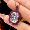 Colgante de diamantes blancos con cadena
