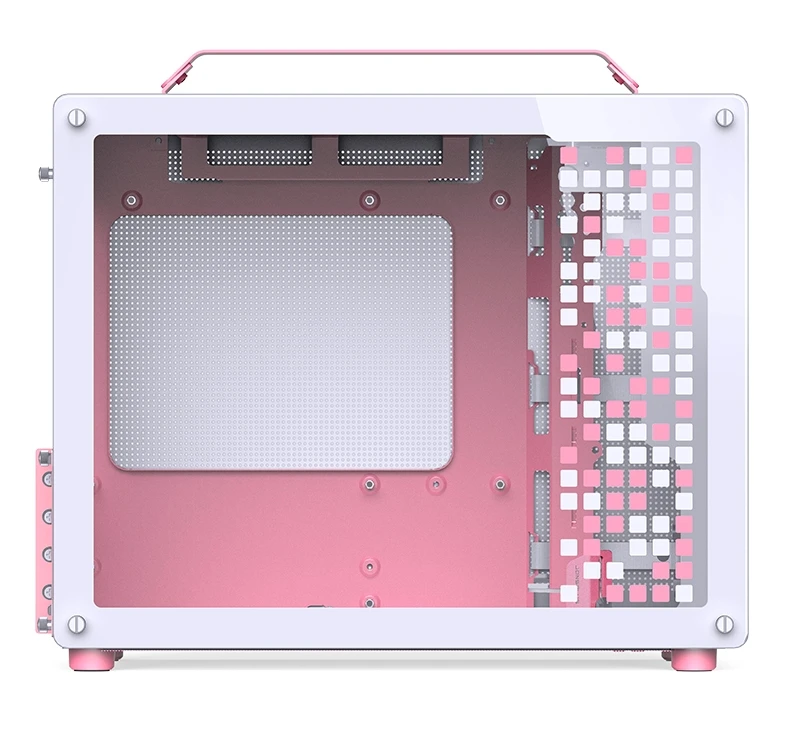 Jonsbo Z20 Pinkwhite M ATX Portable Case for Desktop Pcs