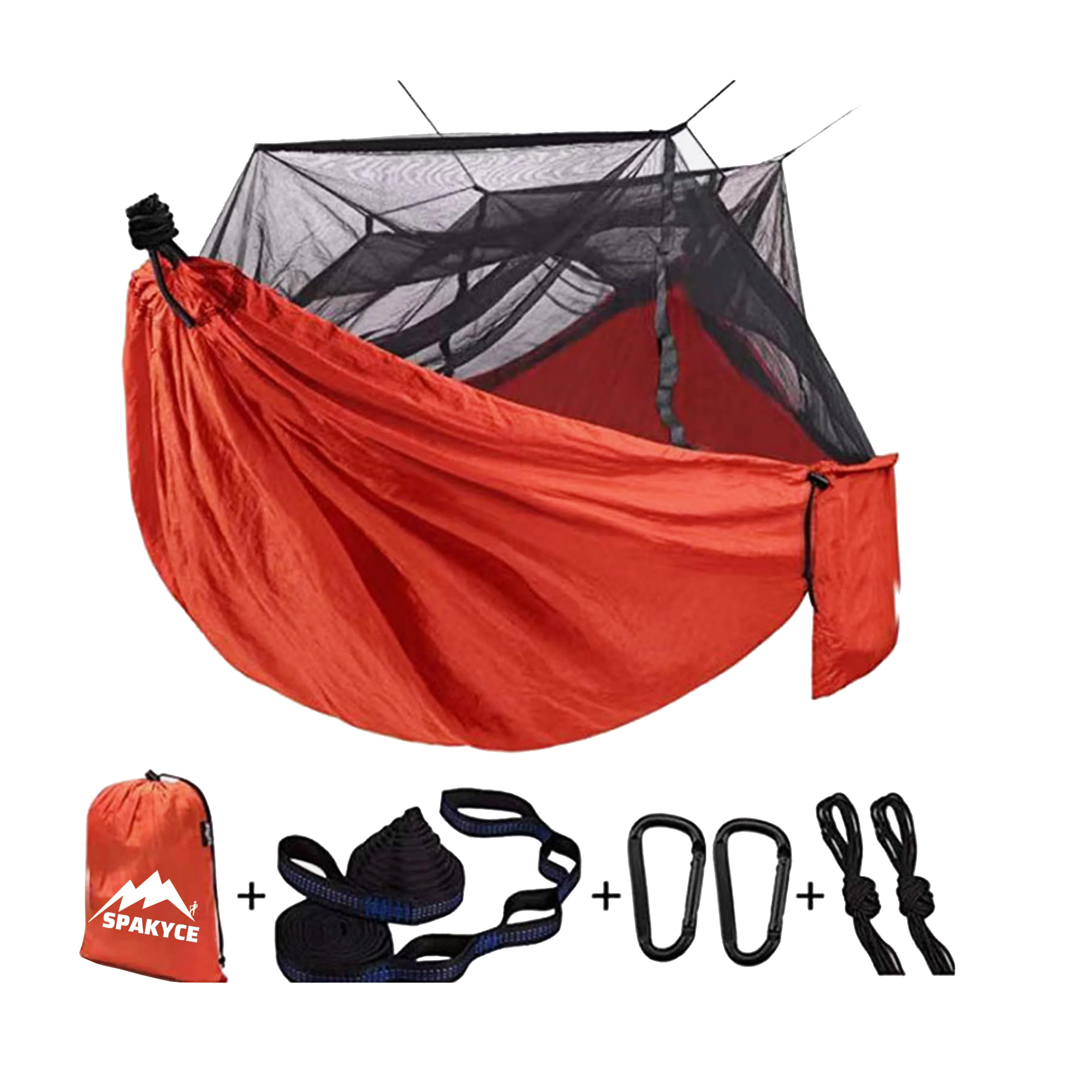 Nylon Portable Camping Hammock With Tree Straps Outdoor Portable