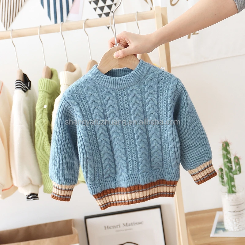 Girls Knitted Baby Cute Pullover Sweater Autumn Children's Sweater Cartoon Quality Winter Cotton Computer Knit Sweaters