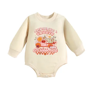 New Born Baby Products Baby Clothes Wholesale Long Sleeved Printed Jumpsuit Casual Cotton Baby Rompers