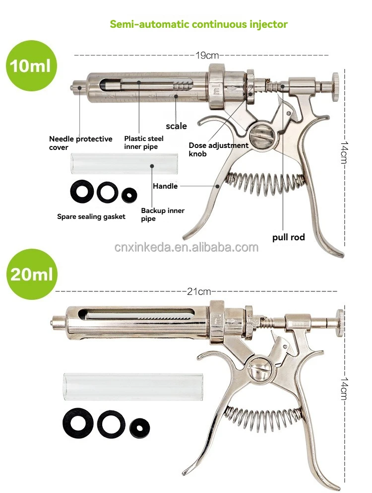 Adjustable 1-5 Milliliters Continuous Injection Syringe Semi-Automatic ...