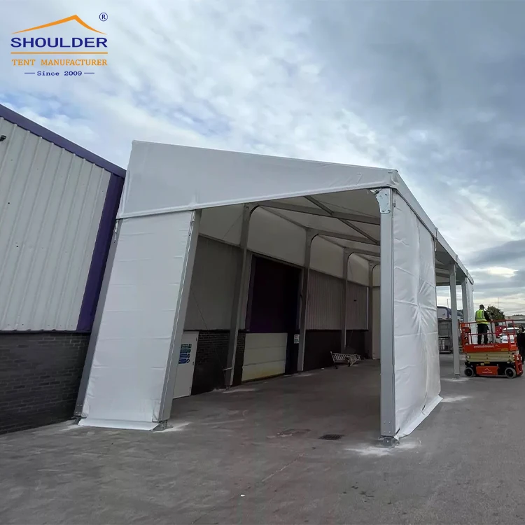 Durable PVC Single Slope Roof Canopy Tent for Outdoor Industrial Storage  Warehouse and Loading Bay Shed for Aluminum Storage