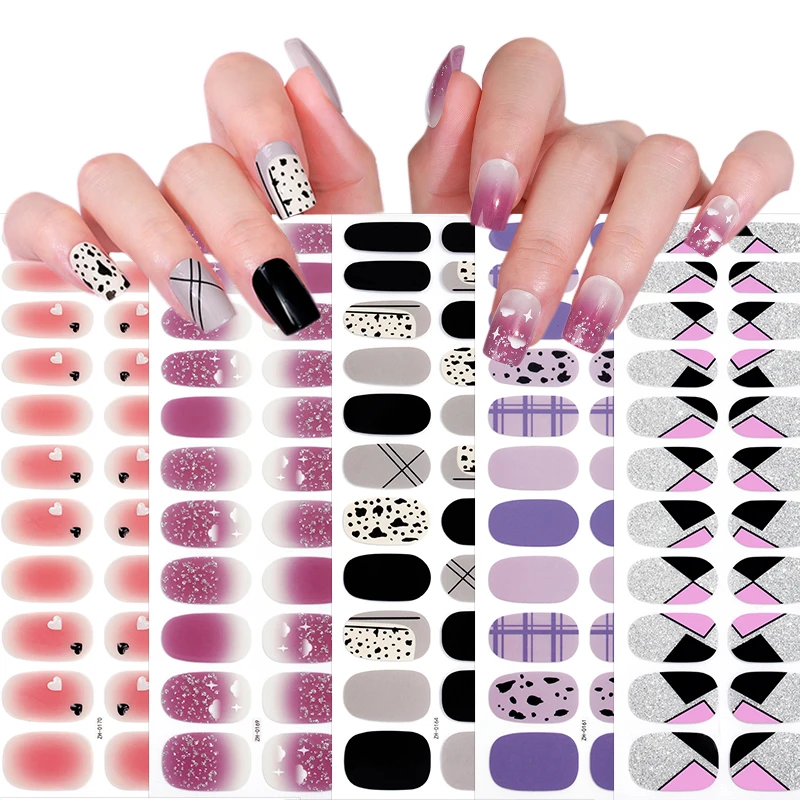 Unschädlich 2D Nagelstickers für Damen Langanhaltende Schönheit Nagelwraps