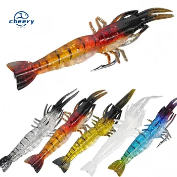 CHEERY Highly Simulated 9cm 3.8 Grams Soft Bait Shrimp/Luya Carp Target Species Bottom Shrimp Hook Slot Plastic for Cross-Border – Soft Lure – view 2