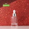 Flacon transparent 30ml - cercle argenté + tête de colle blanche