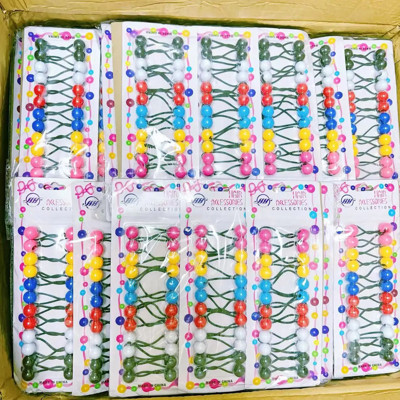 MYLULU Mixed Color Small Knocker Ball Hair Ties Band Elastic Hair Rubber Bands Ponytail Holder